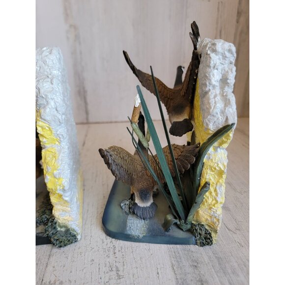 Unique Landscape goose duck pond book end set bird home decor - Picture 9 of 11